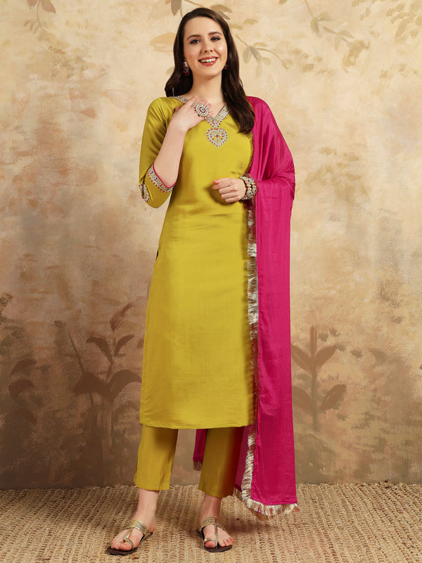 Sequence Work Kurti with Viscose Dupatta, Ethnic Wear for Women