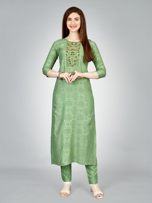 Women Viscose Rayon Kurta Pant Set