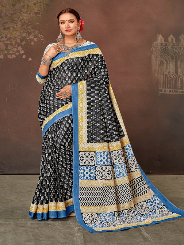 Chitrarekha Vougues Saree in Blue and Black