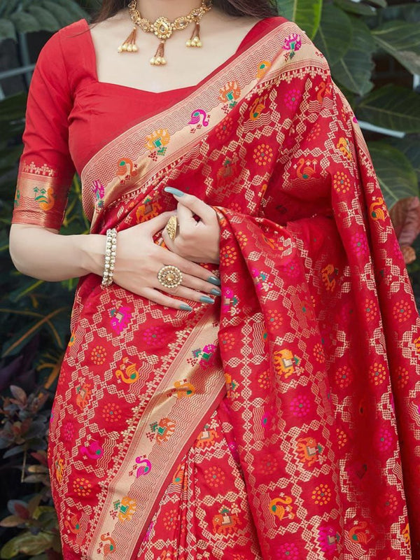 Red Banarasi Silk Saree