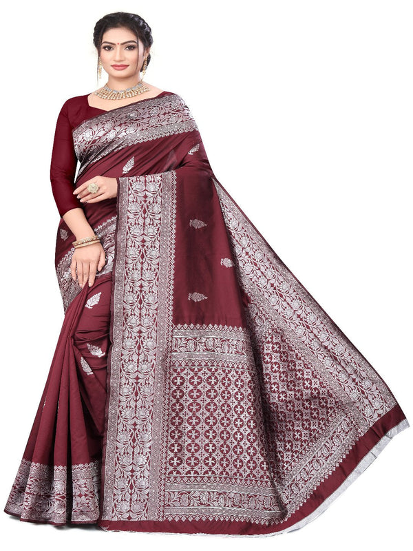 Saree with Contrast Border