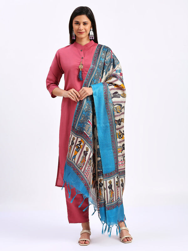 Kurta Set with Printed Dupatta